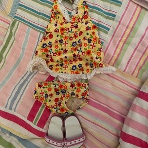 American Girl Doll Swimsuit Outfit (including flip flops)